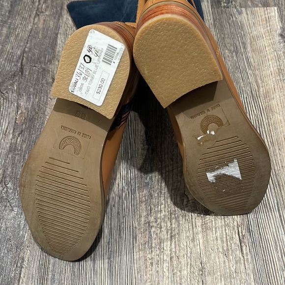 Stivali 2 tone blue/honey boots. Sz 6.5 - Picture 4 of 11